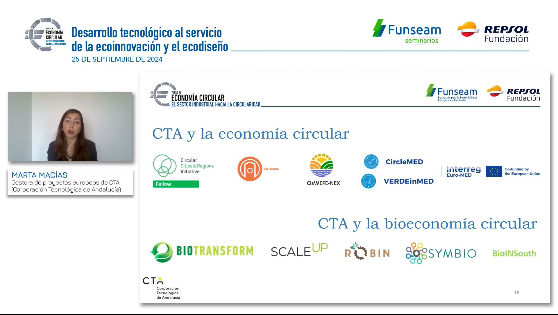 BIOTRANSFORM was presented at the “V Circular Economy talks: The industry sector towards circularity”